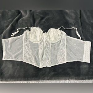 Garage Chrishell Lace & Mesh Bustier Top